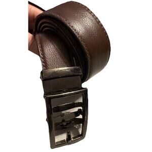 Slidebelt Mens Brown Leather Adjustable Ratchet Belt Casual Business 51” 1300mm